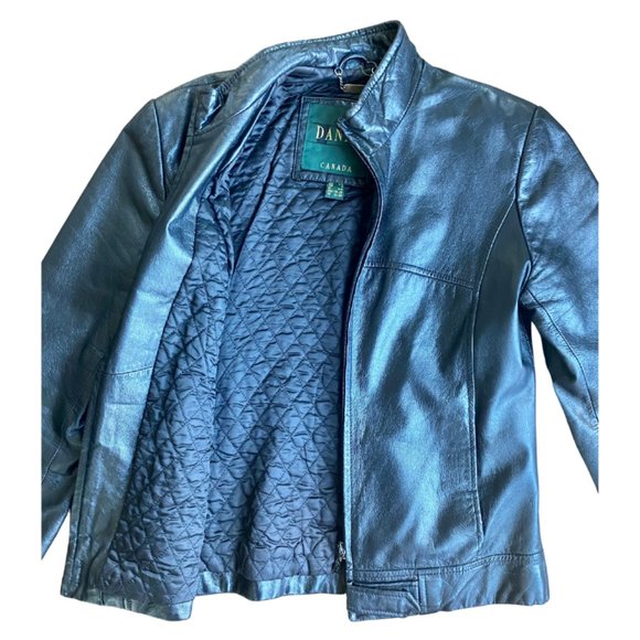 Women's Danier Genuine Leather Black Jacket - Picture 1 of 12